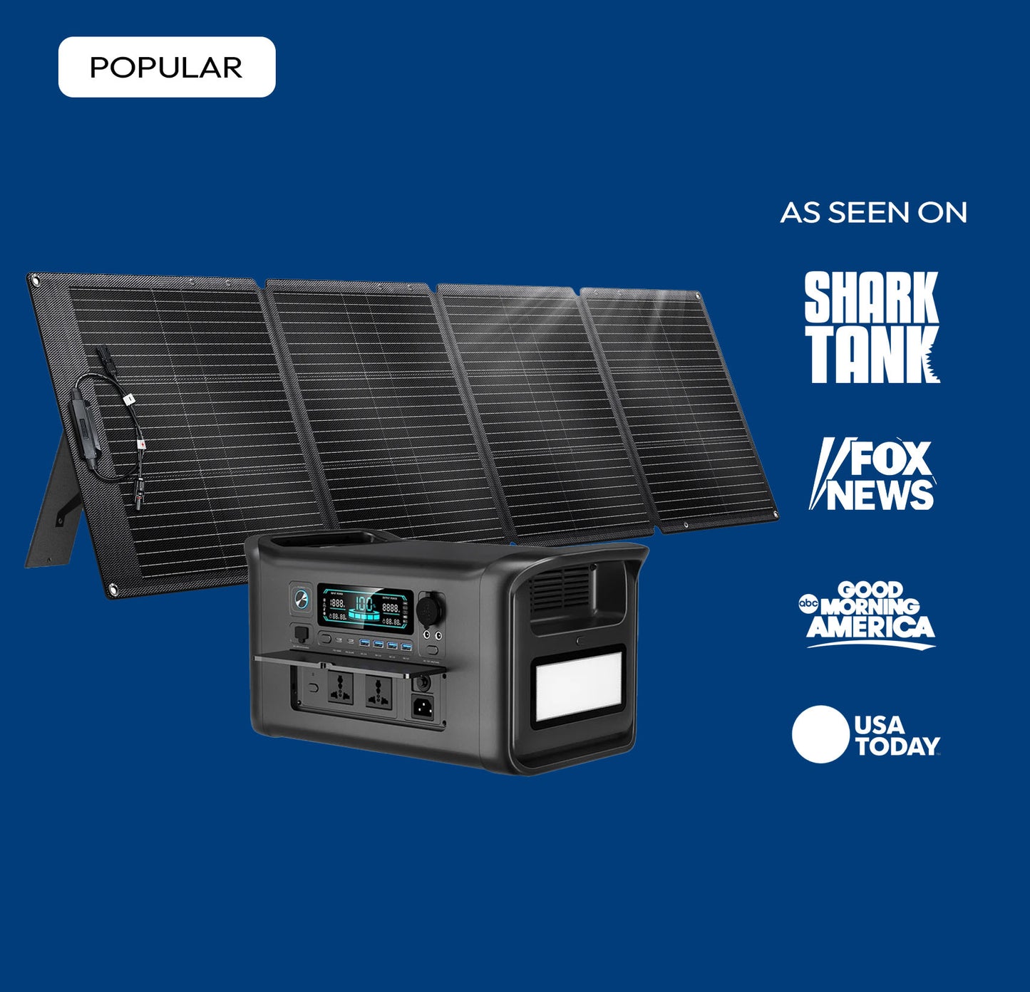 10-in-1 Emergency Power System & Solar Panel Kit